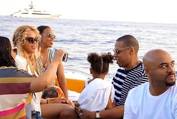 Beyonce having fun with family
