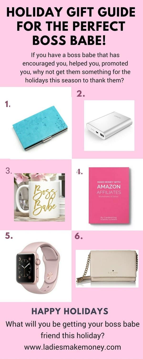 The perfect gift guide for you to get that boss babe. Are you Christmas shopping? If you want to get the perfect gift for her, take a look at this holiday gift guide we created. Christmas gift ideas diy. A blog post full of ideas for Christmas gift Ideas. Christmas gift ideas diy/ cheap holiday gift ideas you can get for the women in your life. Christmas gift ideas for women, these are the perfect Christmas gift ideas for coworkers. This is the Ultimate gift guide for women for the holiday season #gifts #Christmasgift #DIY #FrugalChristmasIdeas