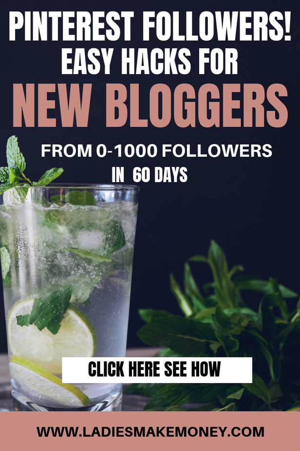 How to get Pinterest Followers. If you are a new blogger looking to grow your Pinterest followers, follow our solid strategy. Learn the super simple and easiest ways to gain more followers on Pinterest. This will get your more blog traffic. #pinterestmarketing #pinterestfollowers #ladiesmakemoney