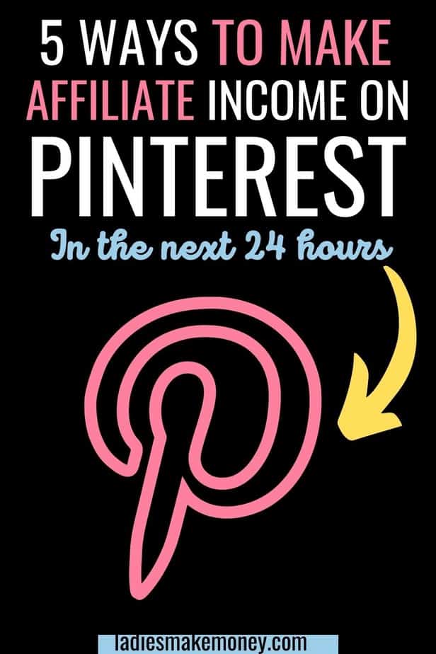 Simple ways to make affiliate income on Pinterest! Looking for ways to make extra money using the platform Pinterest? Click thru to this post and get the step by step guide that teach you how to make money on Pinterest even without a blog. One blogger made her first affiliate sale in 24 hours. #passiveincome #affiliate #makemoneyonline