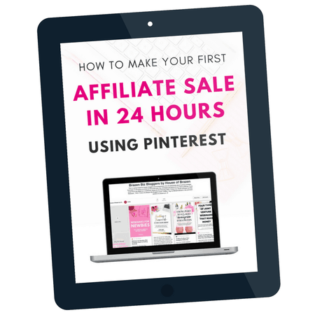 How to make your first affiliate sale in 24 hours using Pinterest. Make money using Pinterest. How to make money on Pinterest.