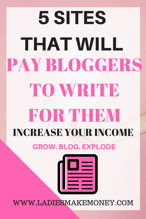 5 sites that will pay bloggers to write and blog for them. 