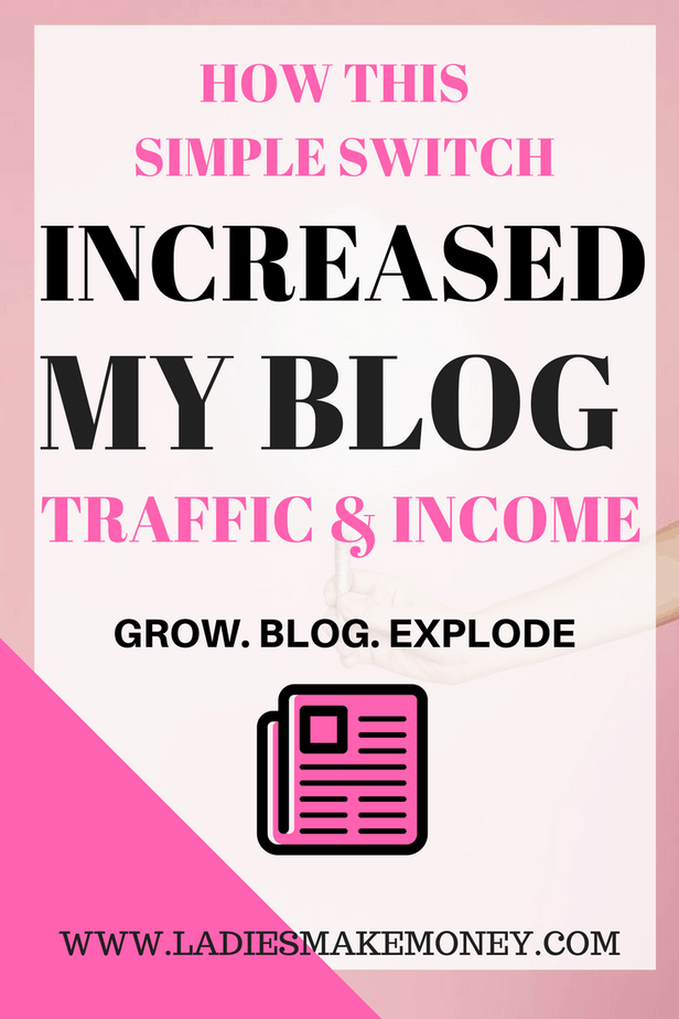 How this simple switch increased my blog traffic and income