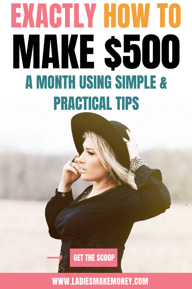 Have you been looking for ways to make $500 a month online to help financially? I put a list of creative ways to make extra money from home that I do daily. These money making ideas are perfect for those that want to work from home, stay at home moms or female entrepreneurs. Enjoy list of ways to make money, simple online side hustle idea #makemoneyonline