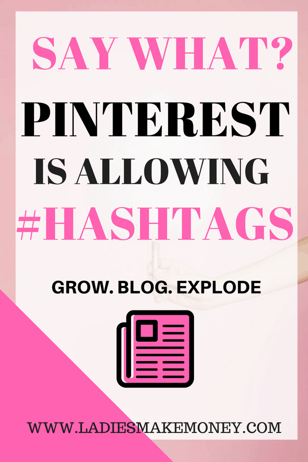 Using hashtags on Pinterest