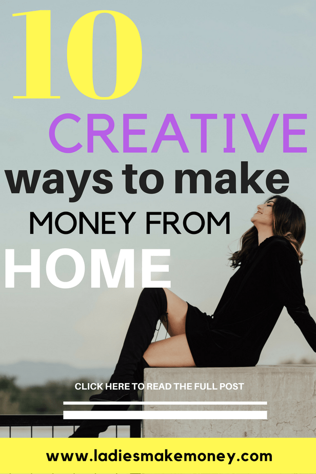 10 Creative ways to make money from home as an Entrepreneur. Work from home I How to make money working from home I Jobs you can do working from home I Different ways to earn money working from home I How to make Money from home fast I Great sides hustles you can try from home. #workfromhome #workfromhomeideas #workfromhomemom #makemoneyonline