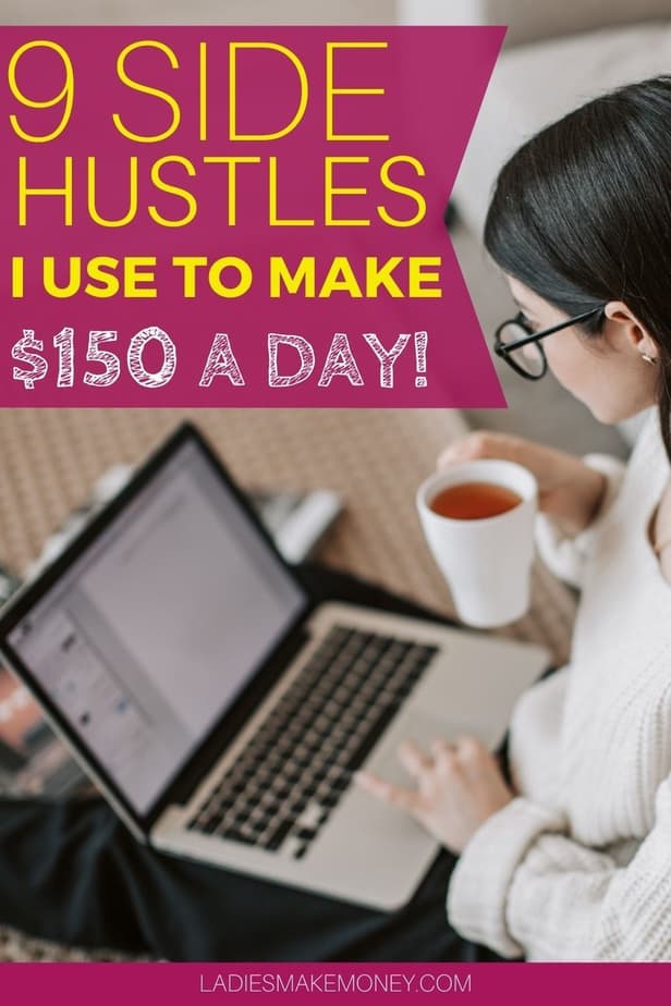 9 side hustle ideas to make extra cash at home! Want to make extra money fast? Here’s how to make money from home and earn online. I’ve been experimenting with many money making ideas and these are the most creative and best ways to make money. You could use this extra cash towards your debt payoff or savings plan. Read more for at home online jobs, work from home jobs for moms and women, and side hustle ideas.