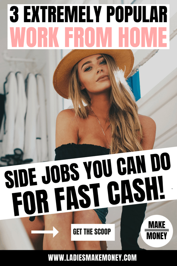 Side business and make money from home. Make money at home with this list of 3 smart ways you can earn an extra $1,000 each month. Learning to make money from home has never been easier than it is right now! Make fast money from home using these 3 stay at home job opportunities. #moneytips