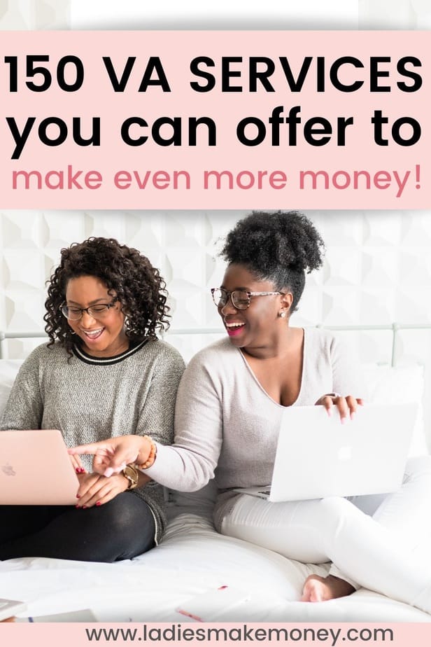 Not sure what services to offer as a VA? Thinking of becoming a Virtual Assistant? Here is a list of Virtual Assistant jobs to make extra money! #VA #virtualassistant #ad #affiliatelink