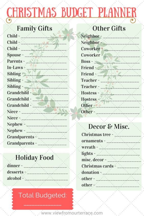 Christmas Budget Template. How to plan Christmas on a budget with this Christmas budget template. Christmas Budget | Christmas Budget Planner | Holidays | Christmas | Christmas Planning | Budgeting | Cash Christmas | Frugal Living | Frugal Holidays