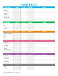 17 Brilliant and FREE Monthly Budget Template Printable