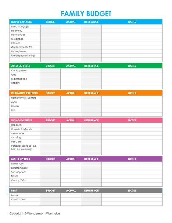 17 Brilliant and FREE Monthly Budget Template Printable ...