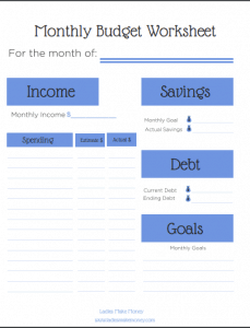 17 Brilliant and FREE Monthly Budget Template Printable