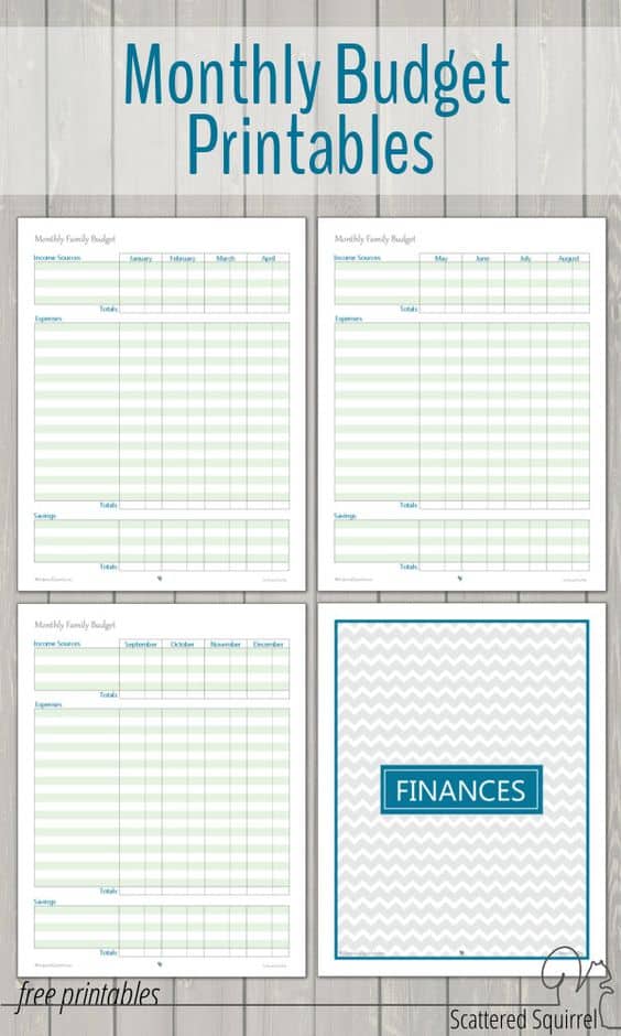 Printable Monthly Budget Template Pdf