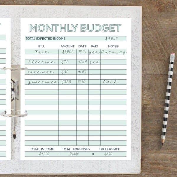 Printable Monthly Budget Planner Worksheet. Free Printable budget template to help manage your debt. Pay of your debt by budgeting monthly and saving money. Use a budget template to save money every month. Frugal Living Ideas | Monthly Budget Printable Free | Free Printable Monthly Budget Planner | Budget Worksheet | Budget Binder