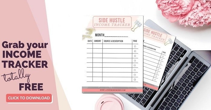 Grab this free income tracker perfect for tracking your income. It is the best side hustle tracker out there. 