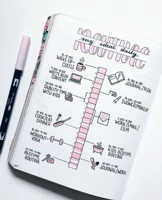 Here are a few bullet journal ideas. A few bullet journal inspiration, How to start bullet journal for beginners. Perfect Bullet Journal Layouts #bulletjournal #BJ