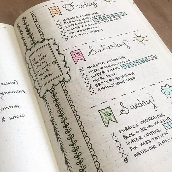 Here are a few bullet journal ideas. A few bullet journal inspiration, How to start bullet journal for beginners. Perfect Bullet Journal Layouts #bulletjournal #BJ