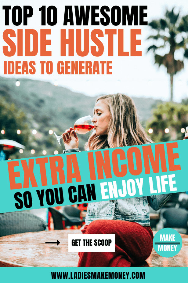 Looking for ways to make extra money? If so, check out this post filled with different ways I make extra money each month.- side hustle, side hustles, make extra money, ways to make extra money, work from home #workonline #ladiesmakemoney #sidehustle