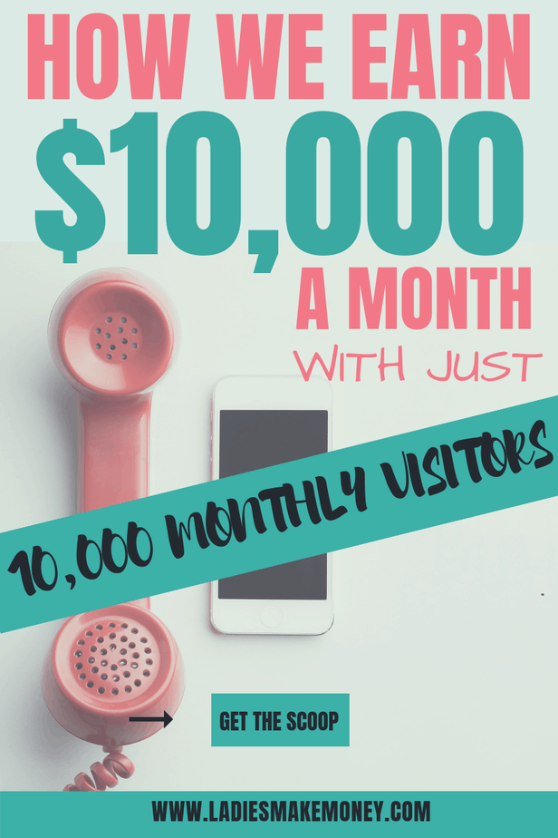 Here is how to make $10, 000 with your blog with a small audience. Learn how to make a full-time income with your blog online with a blog. Learn how to use Affiliate marketing to increase your blog income every month #blogincome #makemoneyonline #bloggingformoney