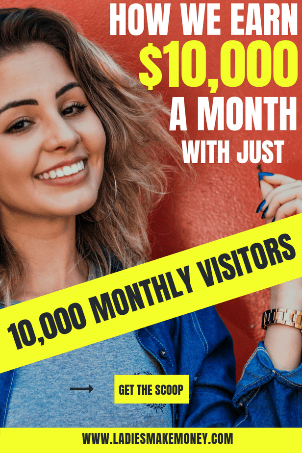 Here is how to make $10, 000 with your blog with a small audience. Learn how to make a full-time income with your blog online with a blog. Learn how to use Affiliate marketing to increase your blog income every month #blogincome #makemoneyonline #bloggingformoney