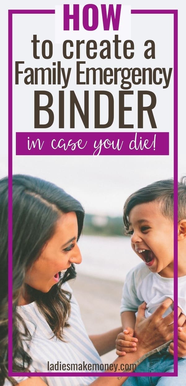 What if you die tomorrow? Would your husband know how to pay the bills or how to manage finances? This printable Emergency Binder is great in case of emergency. Learn how to organize important documents and get the free documents checklist for what to put in an emergency binder. You need this emergency preparedness tool! #emergencybinder #familybinder