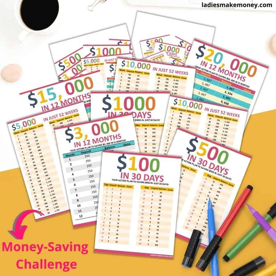 Money saving challenge to help you save money each month! Check out money saving challenge today!