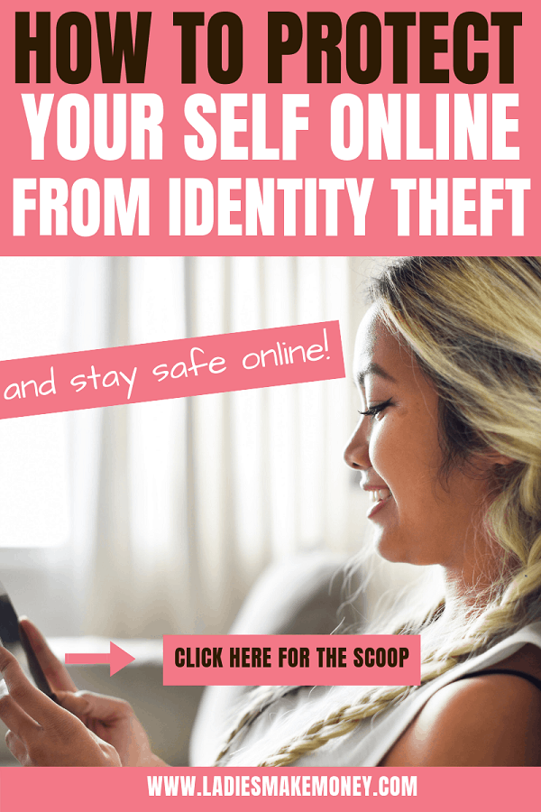 Learn how to protect your identity online and avoid online identity theft. Identity theft is huge and finding ways to protect yourself is crucial. Stay safe online using these tips. #identitytheft #onlinetheft