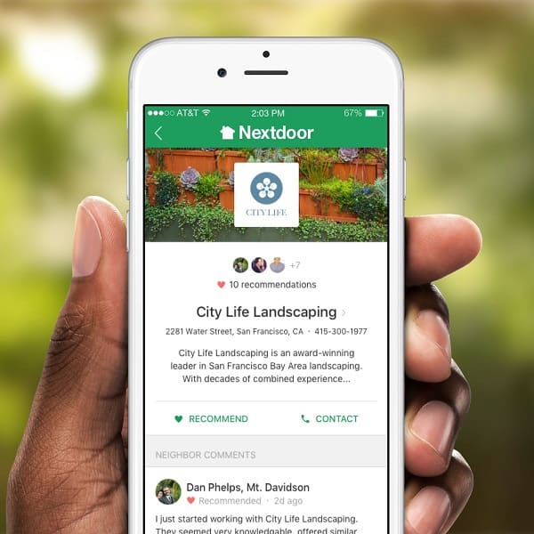 Connect with people in your neighborhood by using the nextdoor @nextdoorapp