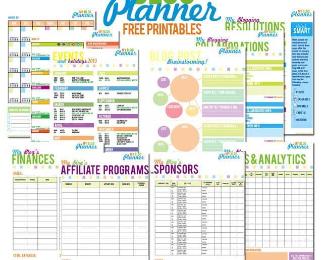 Free printable blog planner for bloggers to organize!