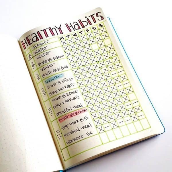 Download this free habit tracker bullet journal set to add to any size planner. Monthly tracker, yearly tracker, & habit tracker ideas included in this set.
