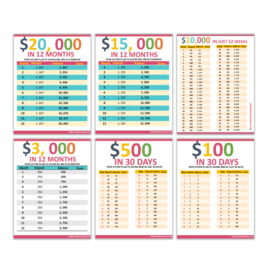 Printable 52 Week Money Challenge 20000 / Blogging Advice Archives