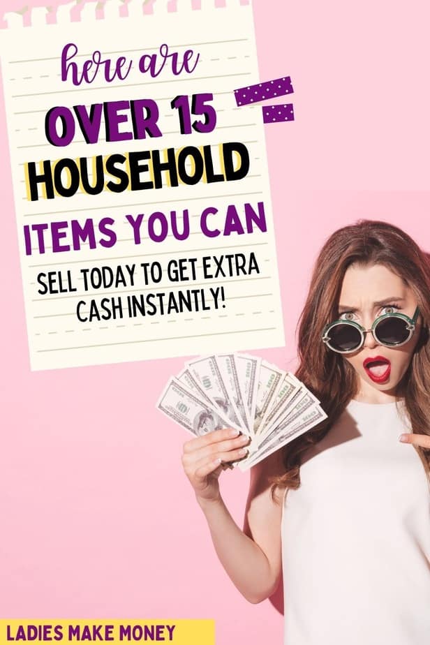 Need a little extra cash this month? See if you have any of these top 15 household items you can sell to quickly get the money you need! If you are wanting to make quick cash how about selling some household items? Here are 15 items you could sell for quick cash today.#extracash #makemoney