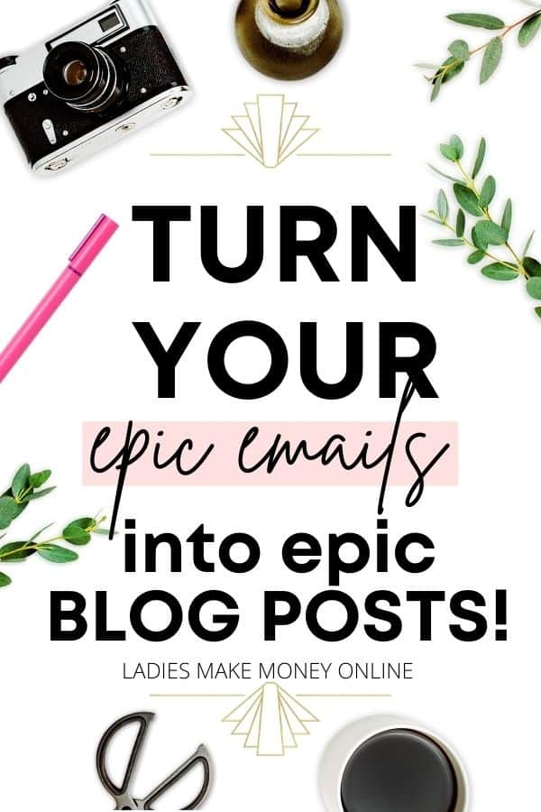 Tips to turn your emails into epic blog posts! How to Repurpose Content and Make the Most of Your Marketing Turn your blog posts into emails, videos, social messages, slide decks, content upgrades, e-books, courses.