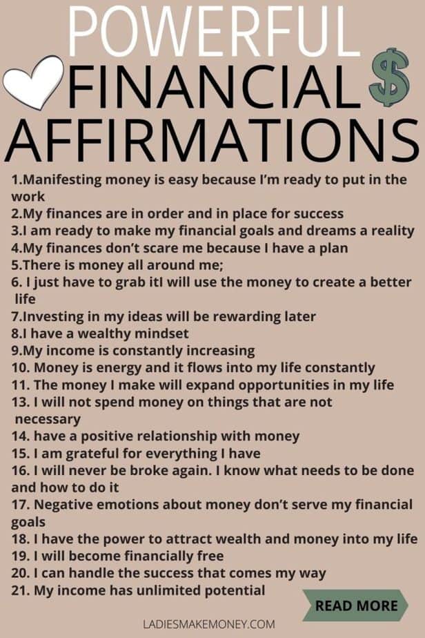 60 Powerful Financial Affirmations To Attract Money & Wealth Monthly