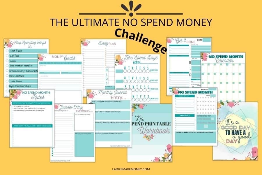 Here is a no spend challenge you can join to help you save money. This is the perfect no spend tracker for those on a budget! Grab the no spend money workbook today! #nospend #nospendchallenge