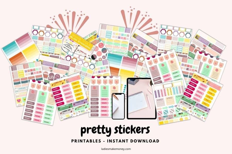 Pretty stickers for bloggers