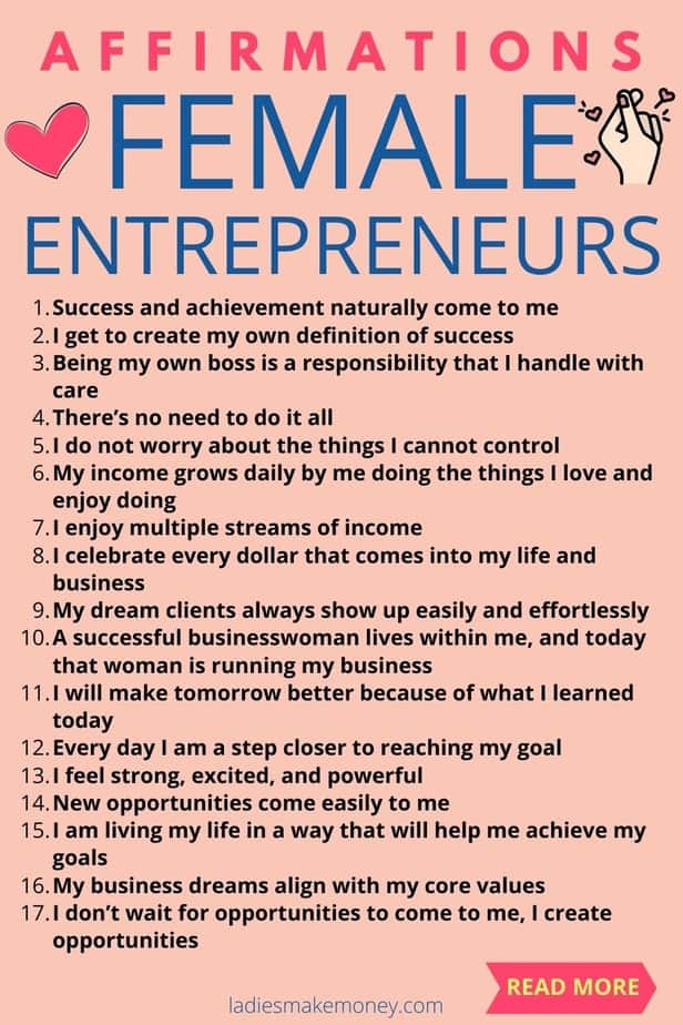 Become the best female entrepreneur with these 25 Positive Affirmations Designed to Support Female Entrepreneurs! As an entrepreneur, the journey to success can be a touch one. You are constantly working on attracting new clients, launching new products, creating new income streams, increasing your prices and welcoming in more abundance and wealth for your business. To stay motivated, I use this list of affirmations for female entrepreneurs so I can be the best that I can be. If you need a mindset alignment, go ahead and manifest the business your deserve using our top affirmations for entrepreneurs.