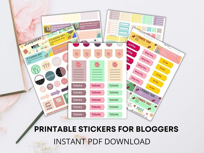 Printable Planner Stickers for Bloggers - Ladies Make Money Online! Printable Planner Stickers for Bloggers