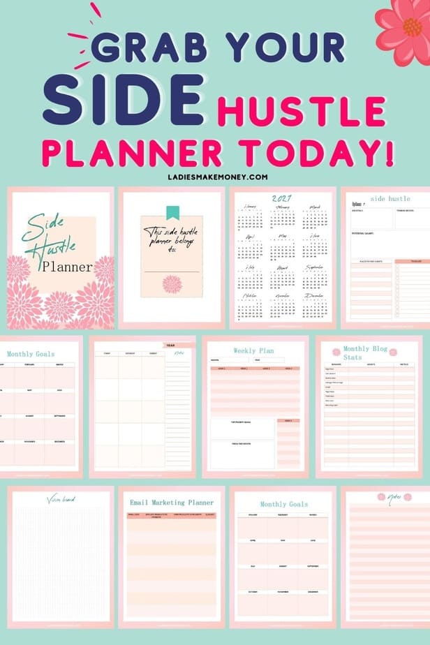 Take Your Side Hustle to the Next Level Running a side hustle but want more? The Ultimate Side Hustle Planner is the side hustle planning workbook you need to achieve your small business and solopreneur goals. Get ready to get organized, increase productivity, and take your side hustle to the next level.